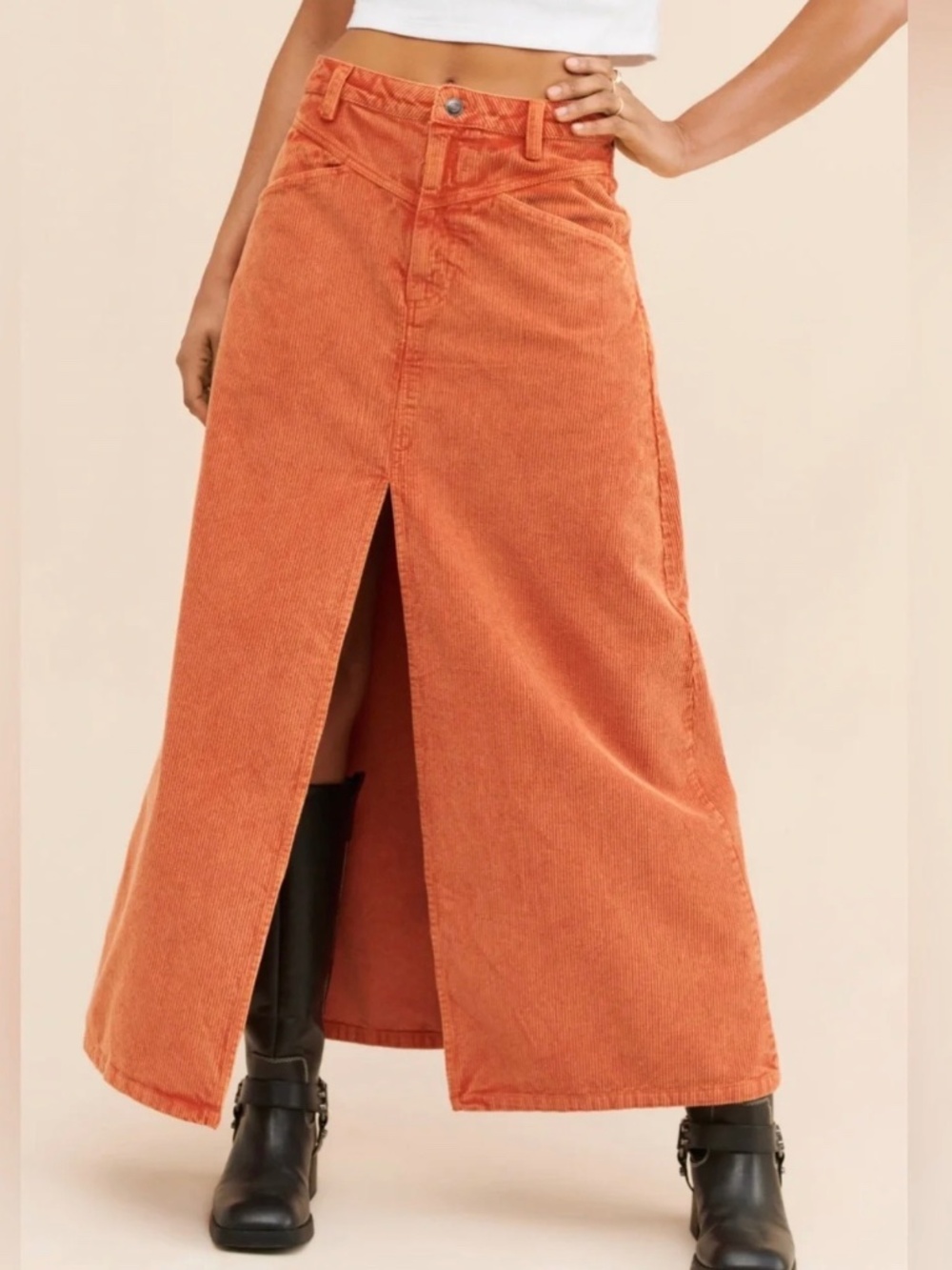 We The Free Come As You Are Corduroy maxi skirt